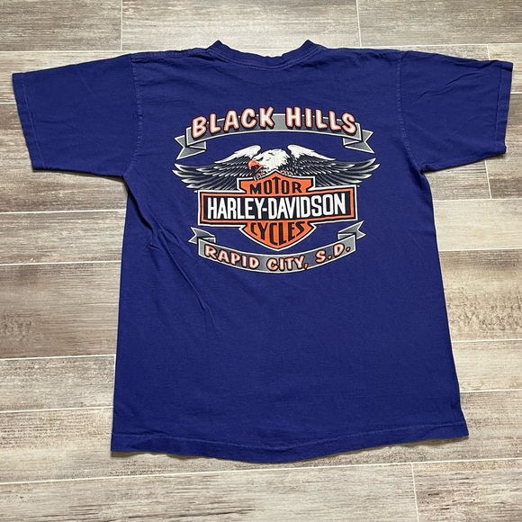 Vintage Harley Davidson 1996 Sturgis Rally T Shirt Single Stitch Bald Eagle - Picture 3 of 6